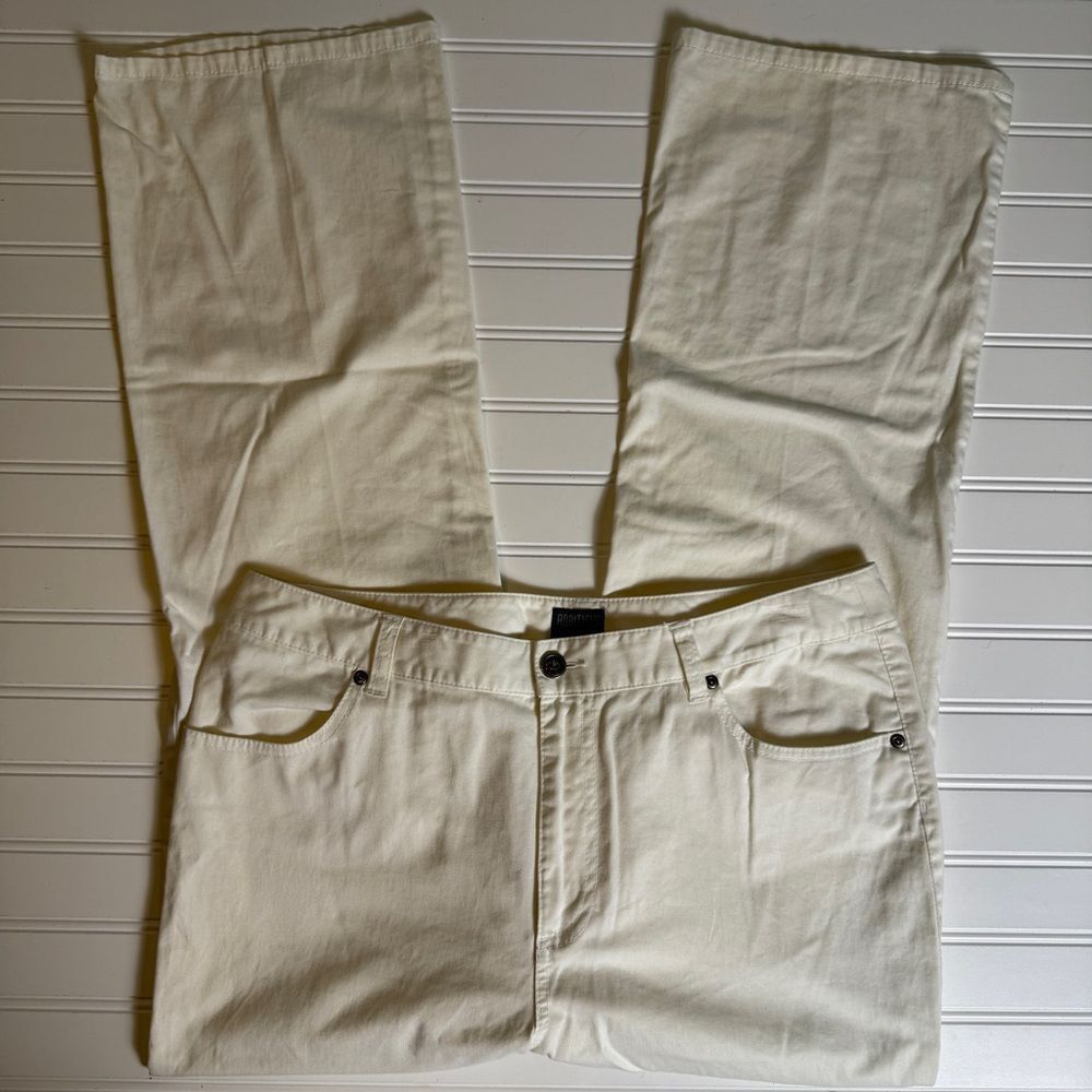 Additions by Chico’s Ivory Straight Leg Pants Women’s Size 3.5 Short